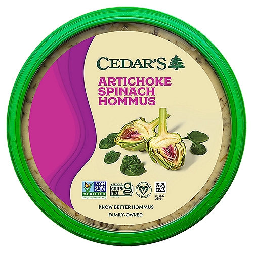 Cedar's Hommus, Artichoke Spinach