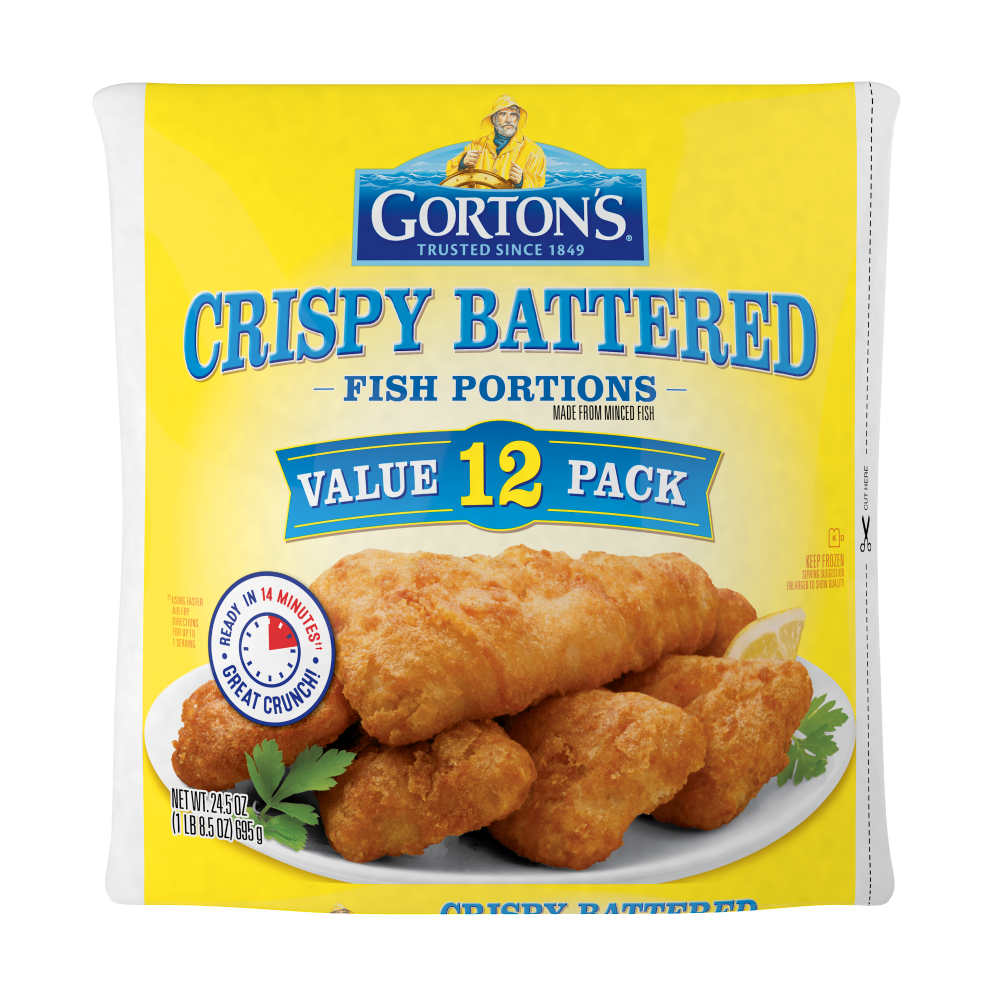 Gorton's Fish Portions, Crispy Battered, Value Pack
