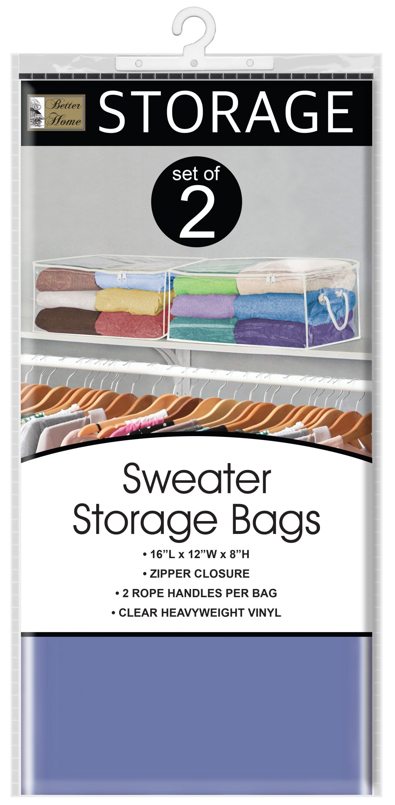 Better Home Plastics Shop - Clear Zip Sweater Bags