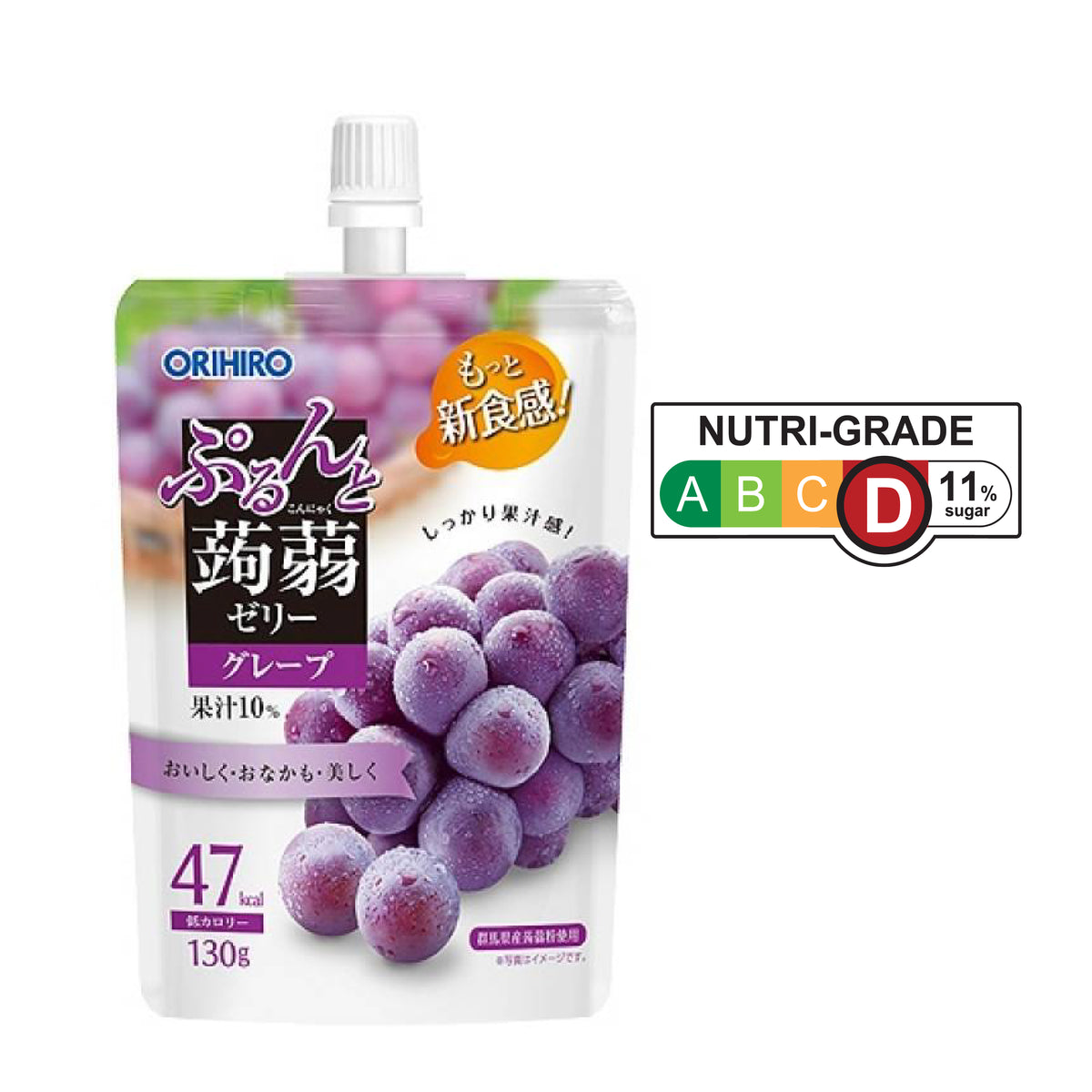 Orihiro Purunto Konjac Jelly Standing Pouch Grape Taste