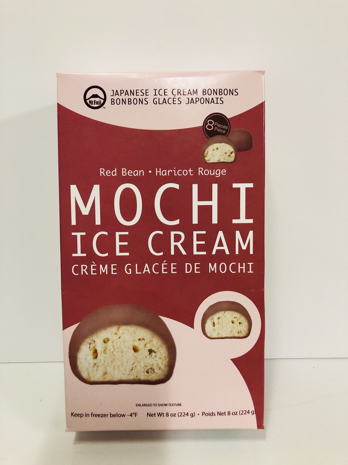 WIS Mt. Fuji, Mochi Ice Cream 8pk Box Red Bean 7.9oz