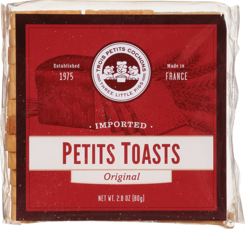 Trois Petits Cochons Three Little Pigs Toasts, Original, Imported 2.8 Oz