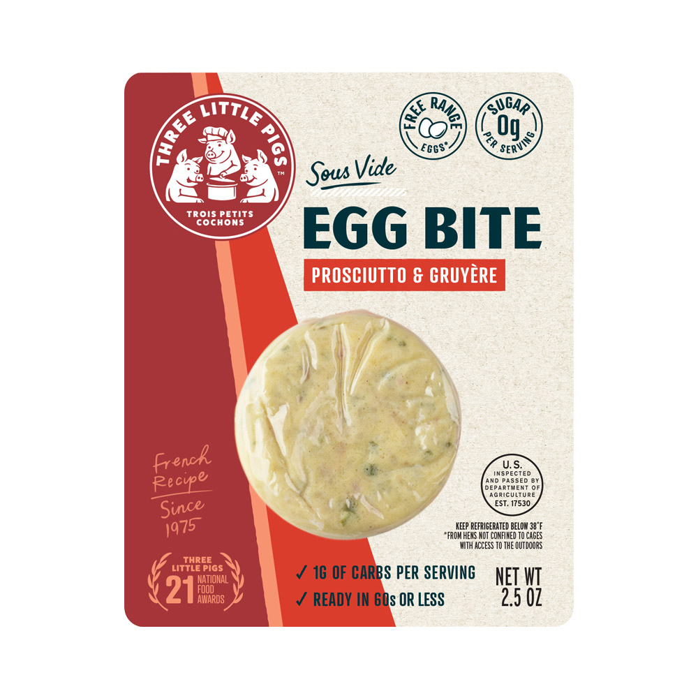 Trois Petits Cochons Sous-Vide Prosciutto And Gruyere Egg Bite