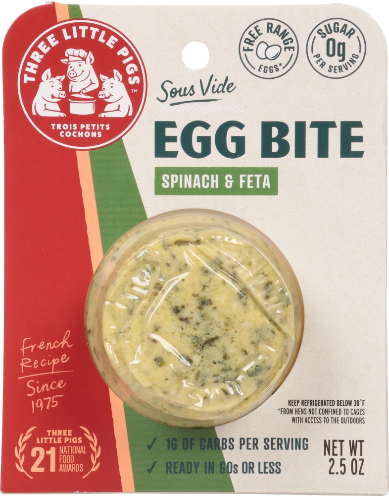 Trois Petits Cochons 3 Pigs Egg Bite Spinach & Feta