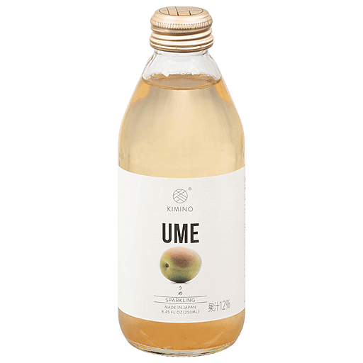 Kimino Sparkling Ume Juice 8.45 Oz Bottle