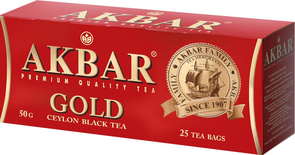 Чай Черный Akbar Gold 25 Пакетиков