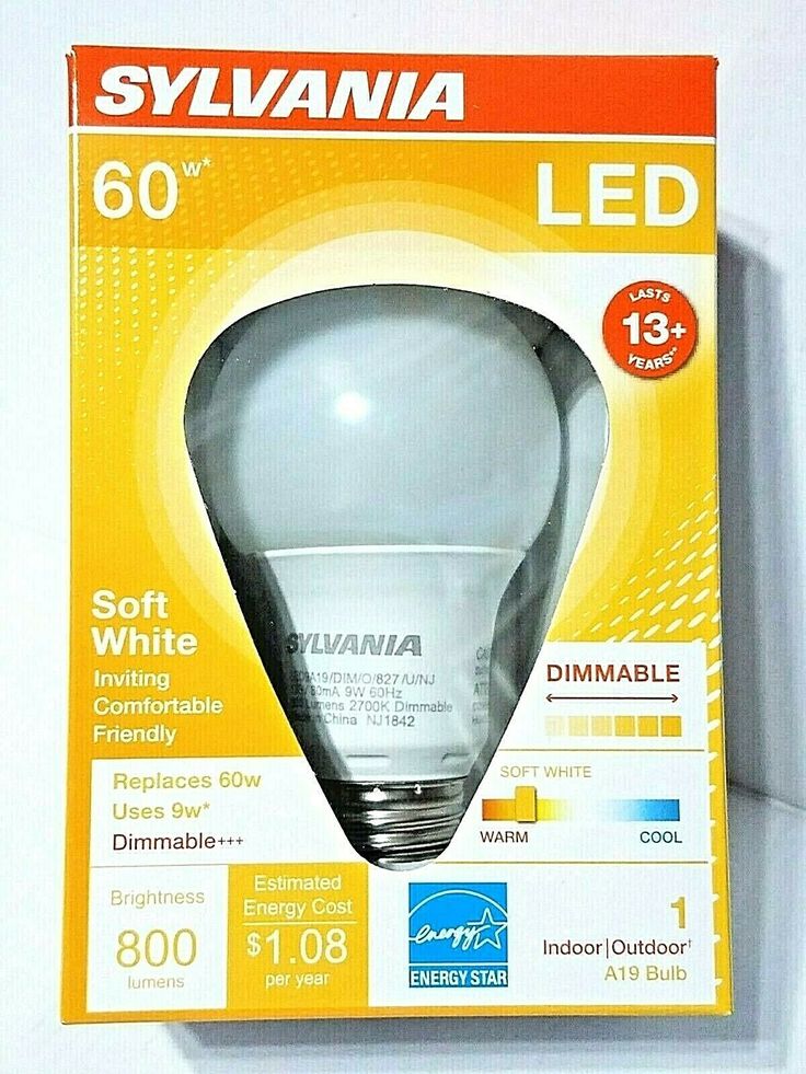 LEDVANCE Sylvania Ultra 74687 Omni-Directional LED Bulb, 120 V, 9 W, Medium E26, A19 Lamp