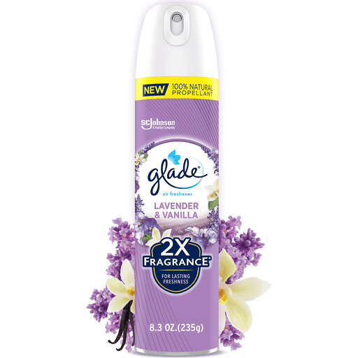 Glade 2X Fragrance 8.3 Oz. Lavender & Vanilla Spray Air Freshener