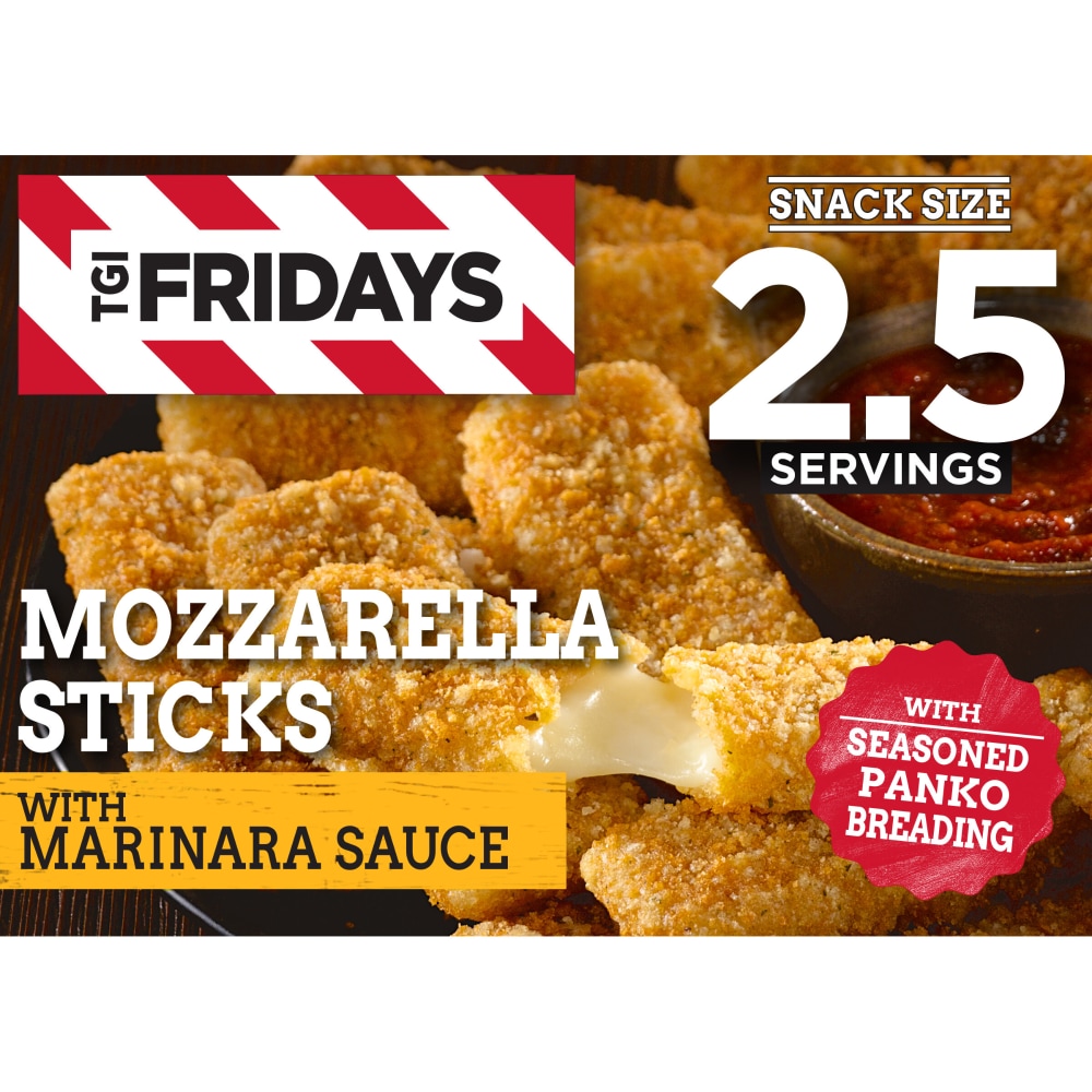 TGI Fridays Mozzarella Sticks With Marinara Sauce 11 Oz. Box