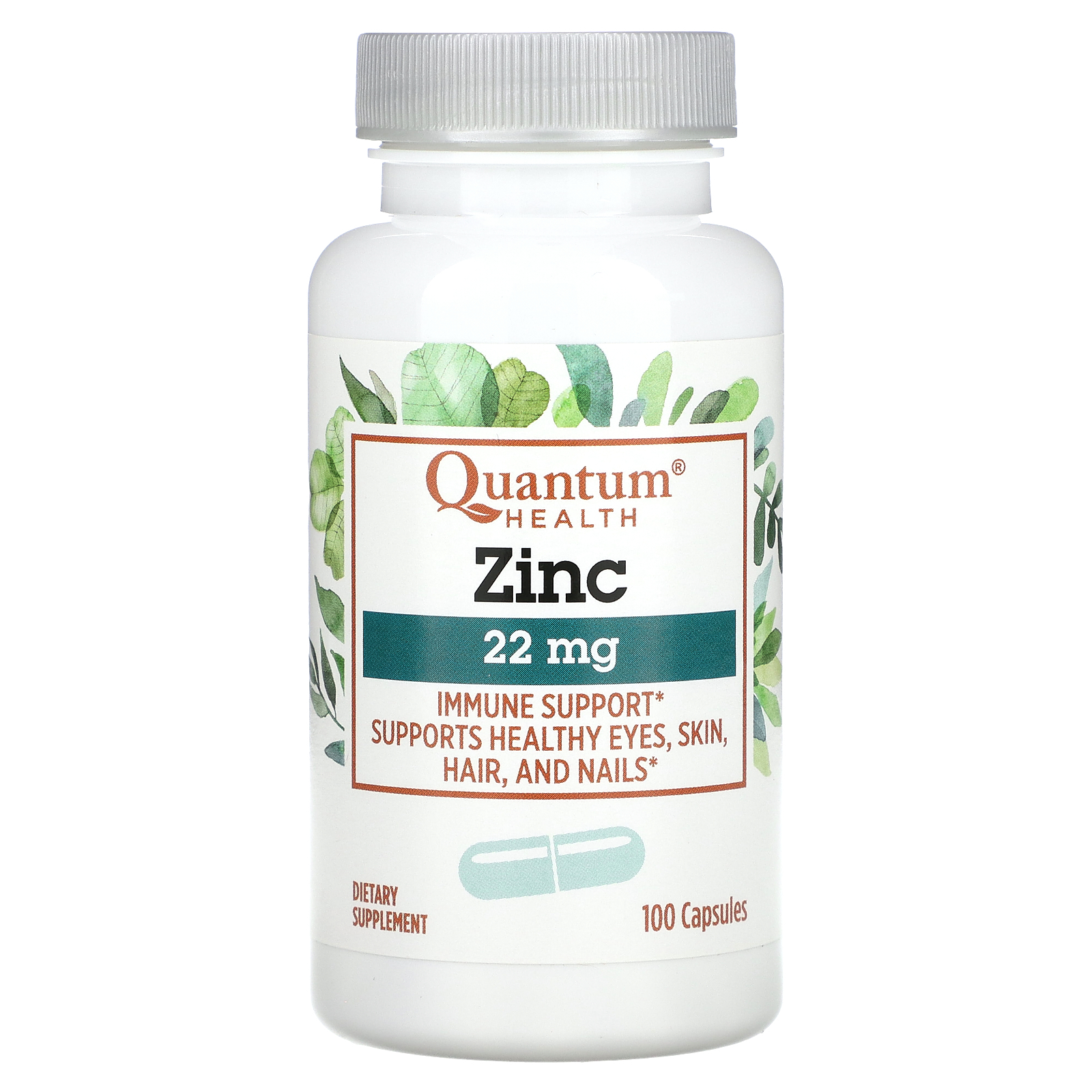 Quantum Health Zinc Immune Support Capsules 22 Mg