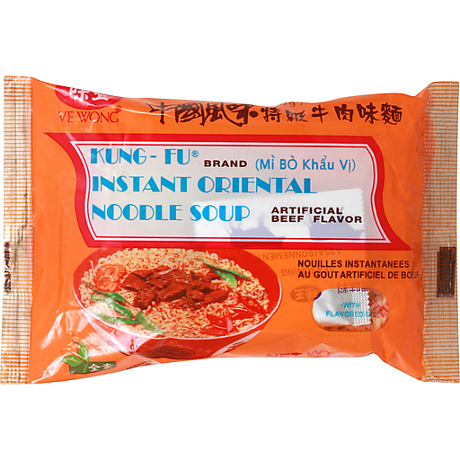 Kung Fu Soup, Instant, Oriental Noodle, Artificial Beef Flavor