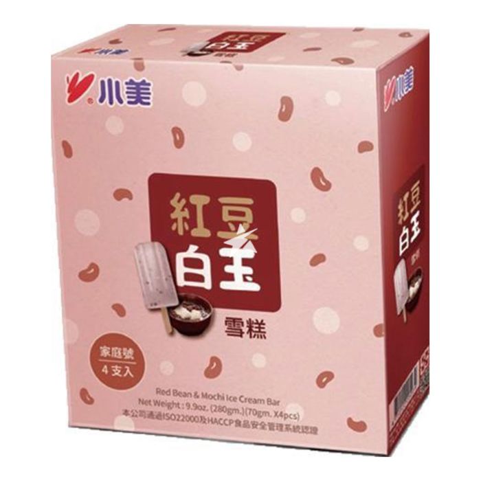 ICE-SM 小美红豆白玉雪糕4支入280ml/SM Red Bean & Mochi Ice Cream Bar 4pcs 280g