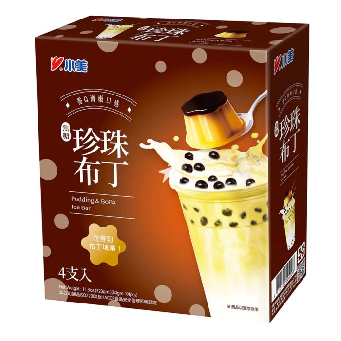 ICE-SM 小美珍珠布丁雪糕 4支入 / SM PUDDING AND BOBA ICE CREAM BAR 4PC （此商品不支持因冷链原因产生的退货，介意慎拍；食用前请冷冻一下