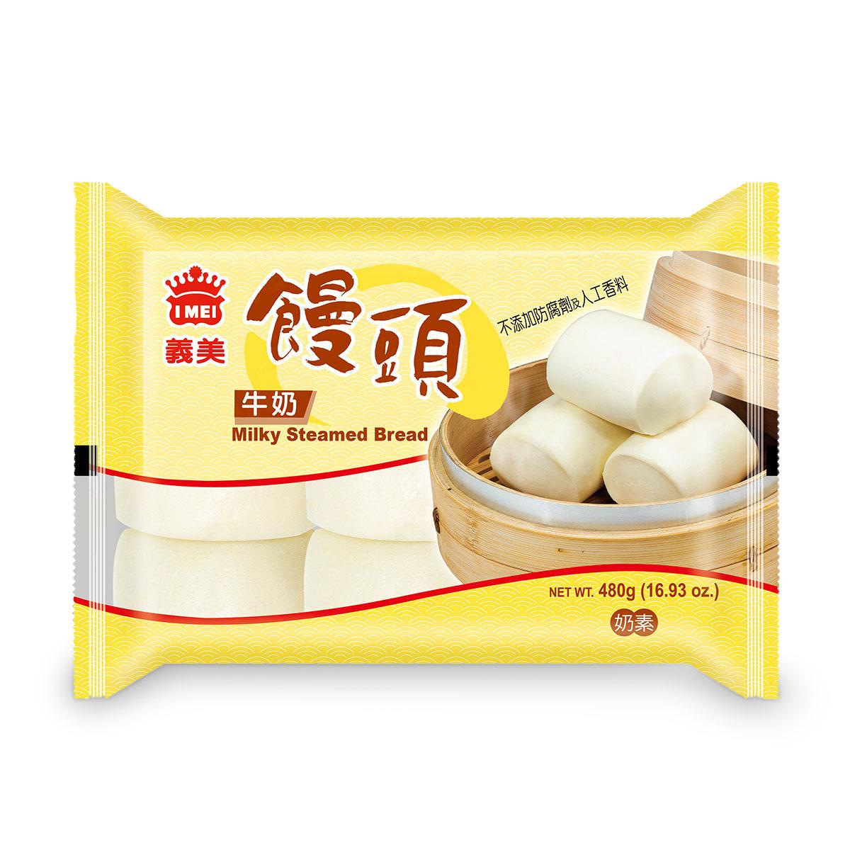 Hiyou 义美奶素牛奶馒头6个入480g/IMEi Milky Bun 6pcs 480g