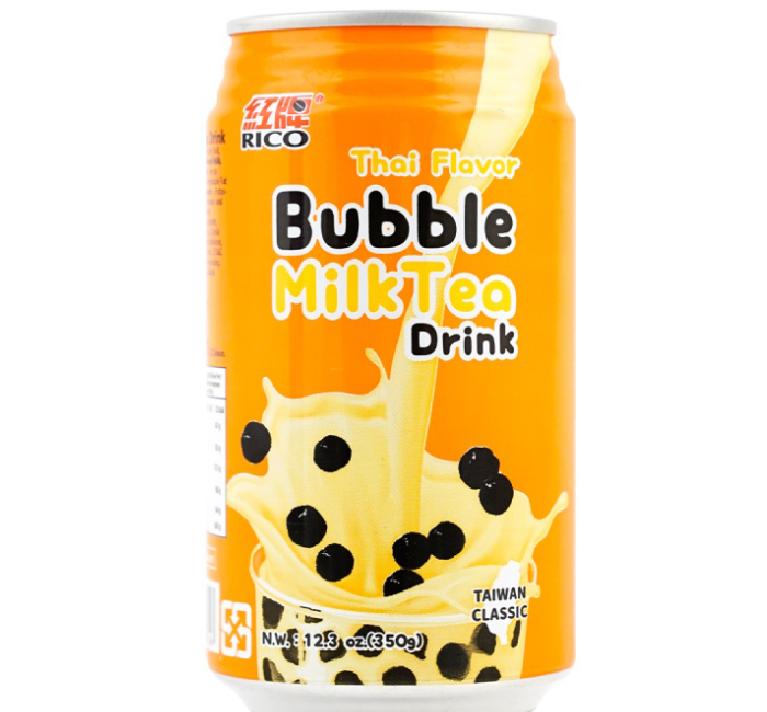 Rico Thai Flavor Bubble Milk Tea Drink 12.3 Oz