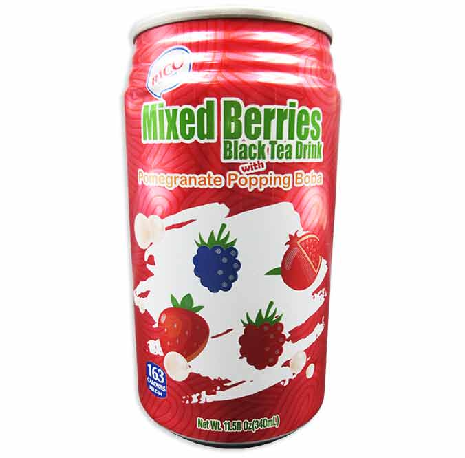 Rico Mix Berries Black Tea W Popping Boba