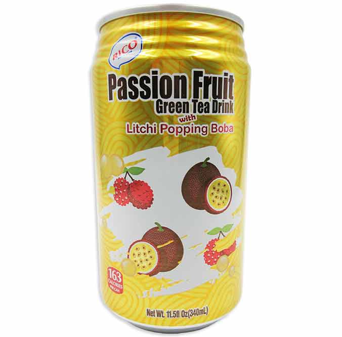 Rico Passion Fruit Green Tea W Popping Boba