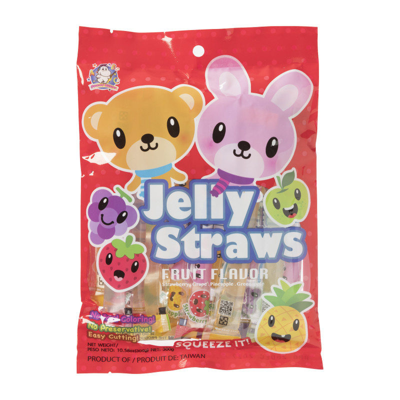 ABC Bunny Jelly Straws 300g