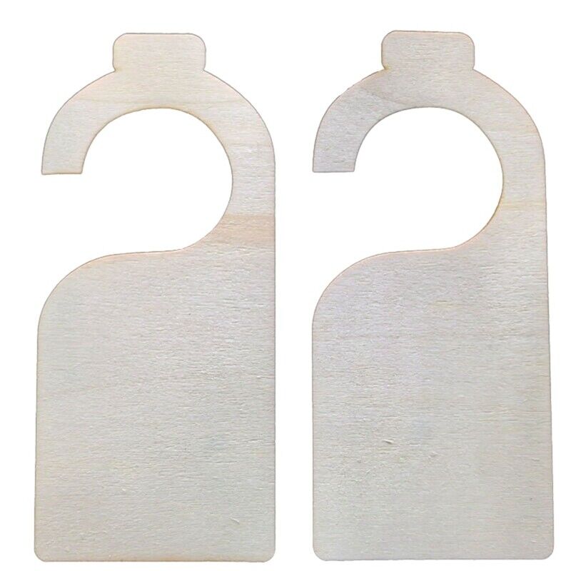 40PCS Unfinished Wood Door Sign Blank Wooden Hanger Plaque DIY Craft2253