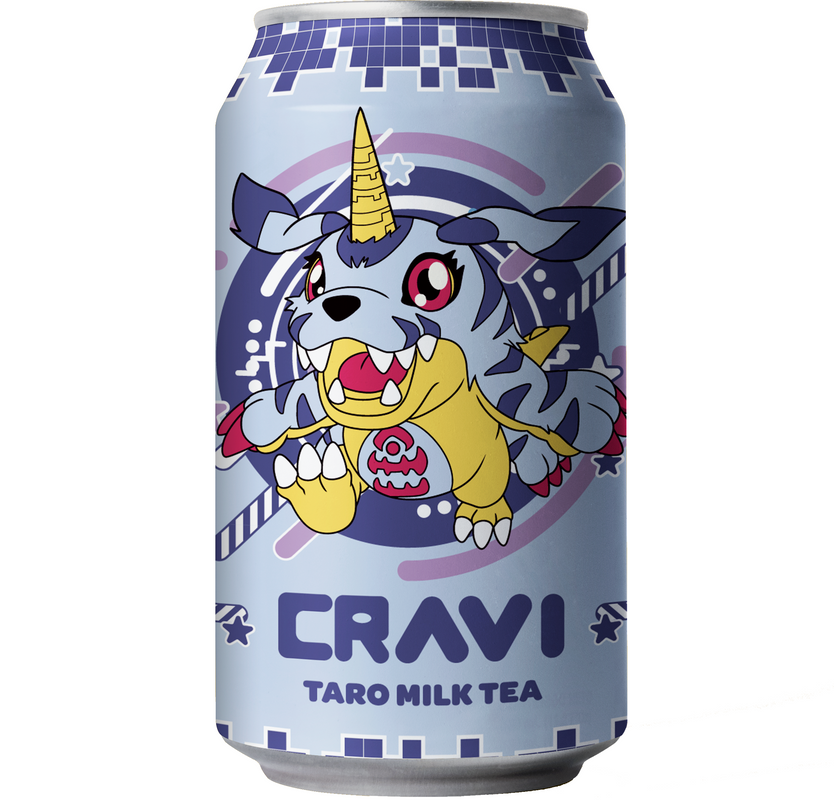 Cravi Digimon Taro Milk Tea 10.65oz
