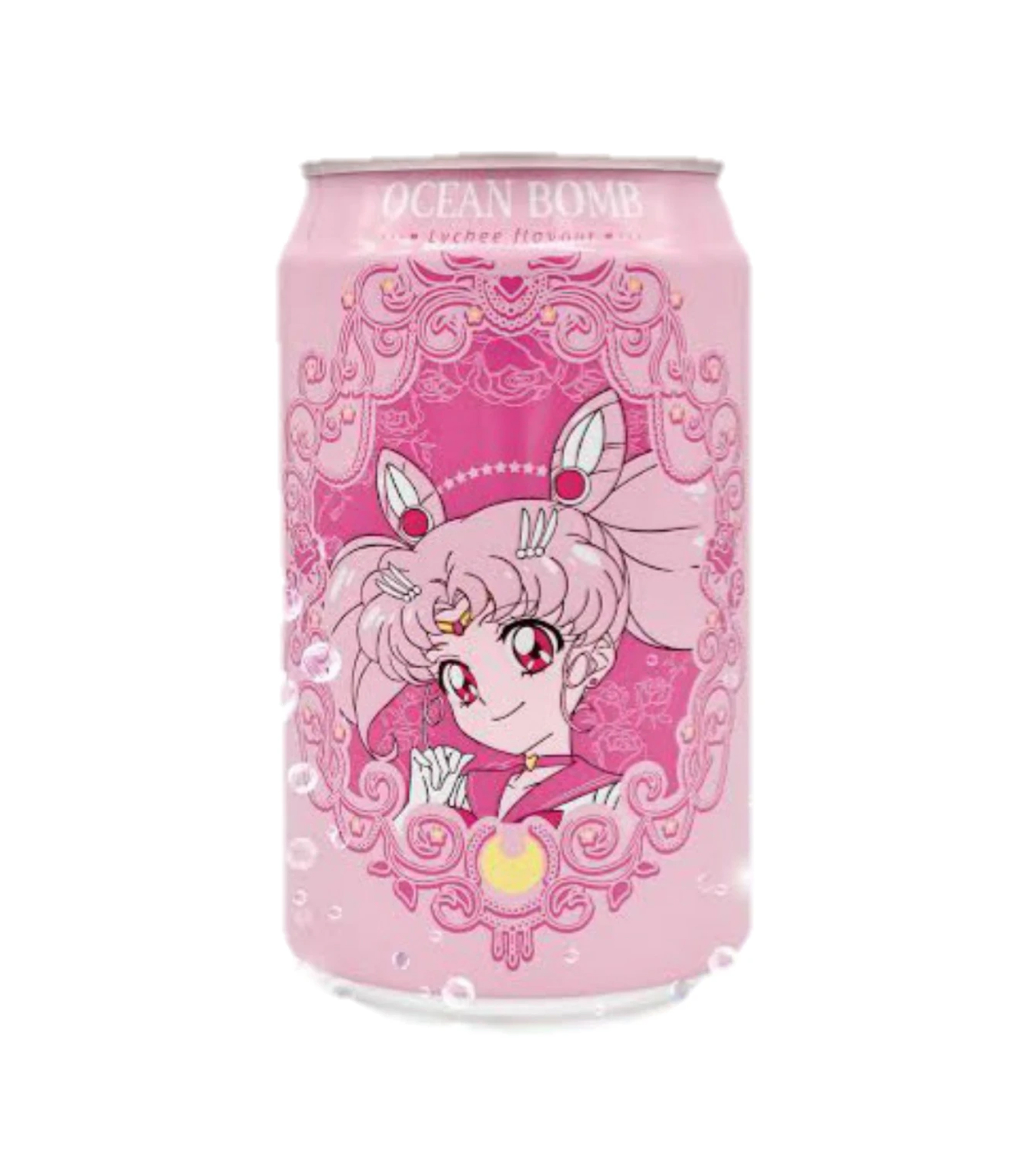 Ocean Bomb Sailor Moon Sparkling Water Lychee Flavor 330ml