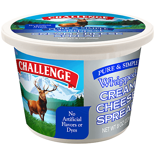 Challenge Pure & Simple Whipped Cream Cheese Spread 8 Oz. Tub