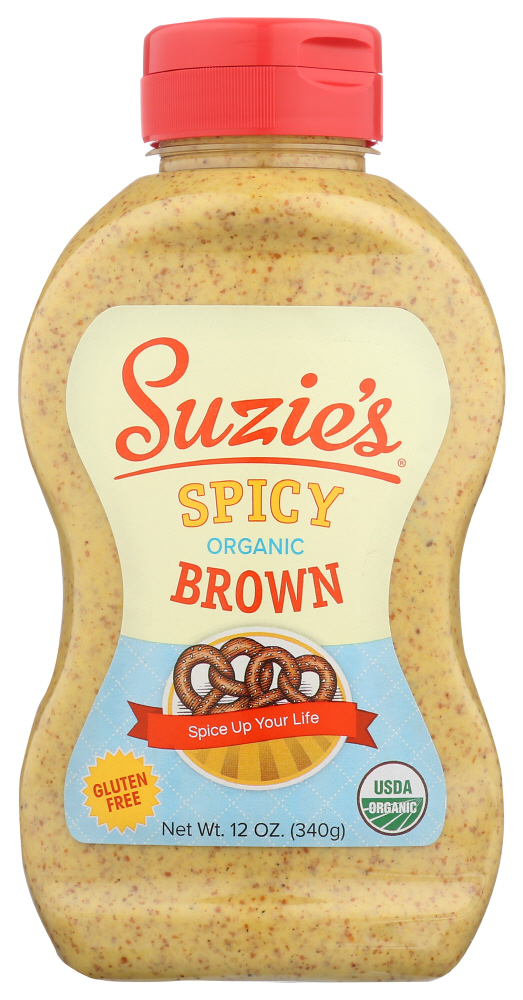 Suzie's Organics Mustard Brown Spicy Organic, 12 Oz