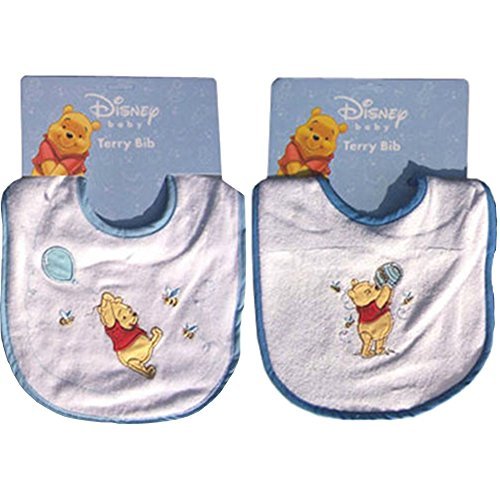 Disney Baby Winnie The Pooh 2-pack Embroidered Terry Bibs