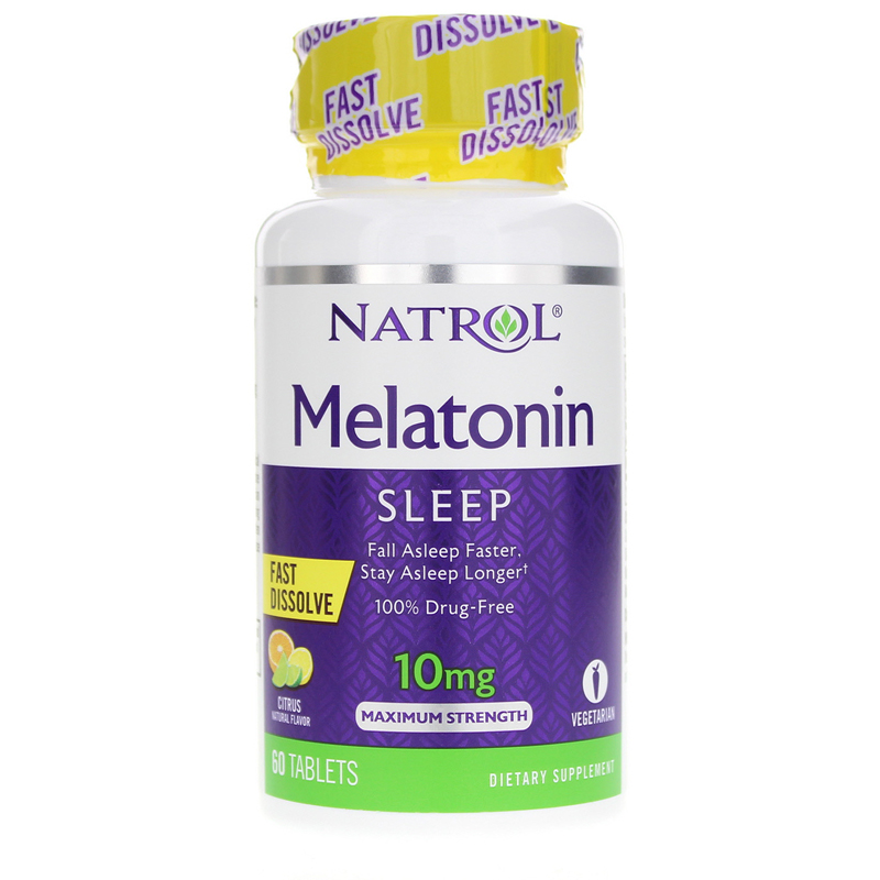 Natrol Melatonin, Maximum Strength, 10 Mg, Tablets, Citrus