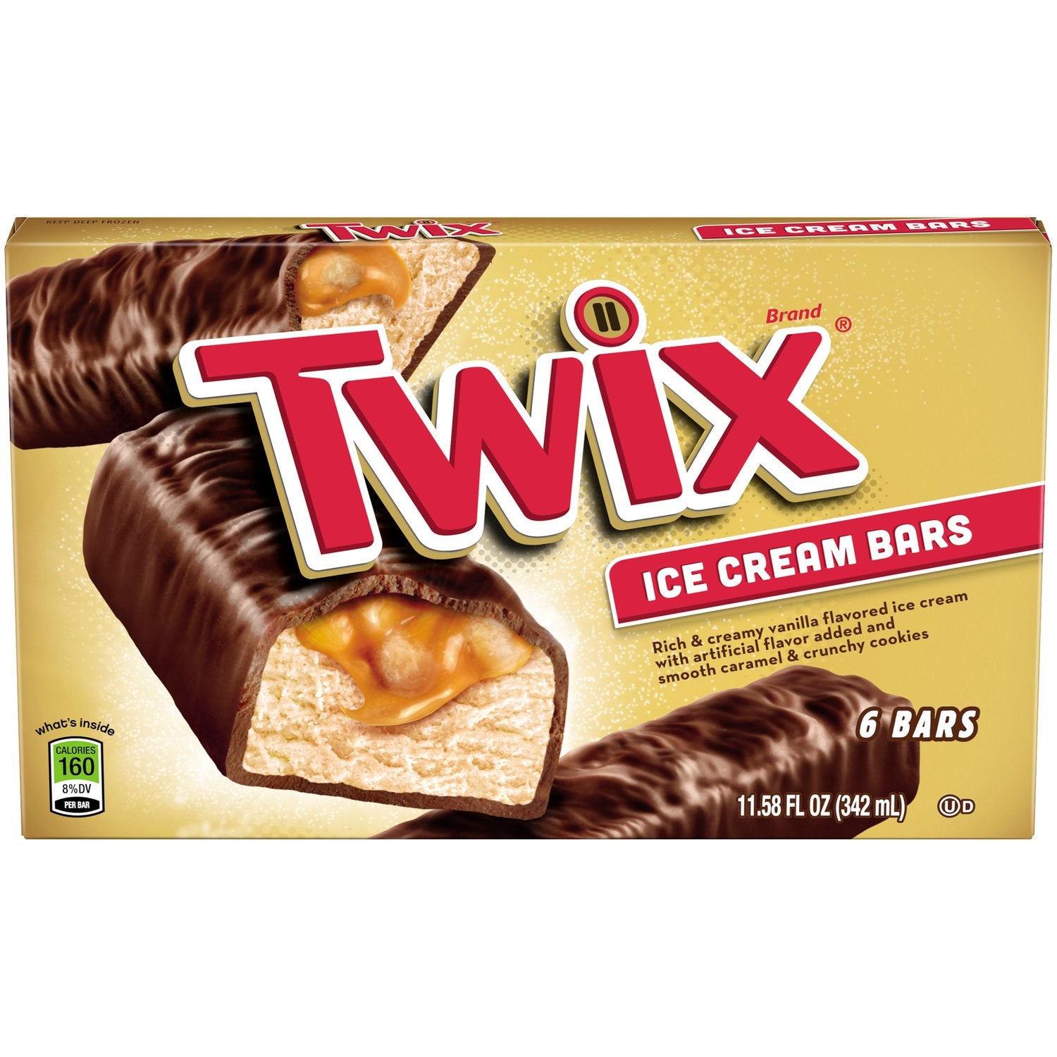 Twix Vanilla Ice Cream Bars - 6ct