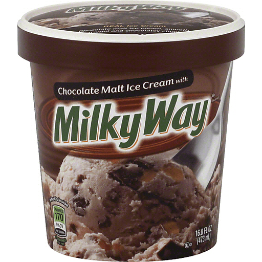 Milky Way Light, Chocolate Malt Ice Cream - 16 Oz