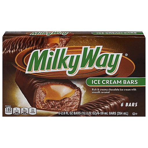 Milky Way Caramel And Chocolate Ice Cream Bars, 6 Ct Pack