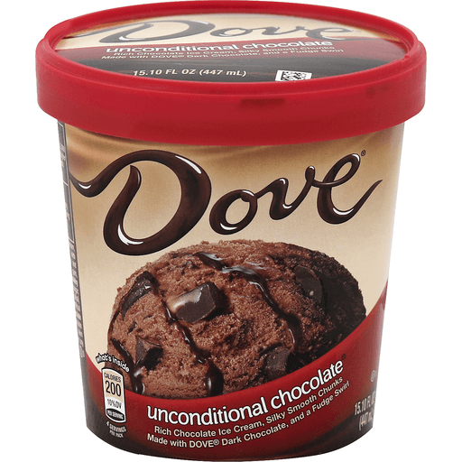 Dove Unconditional Chocolate Ice Cream Pint 16 Oz