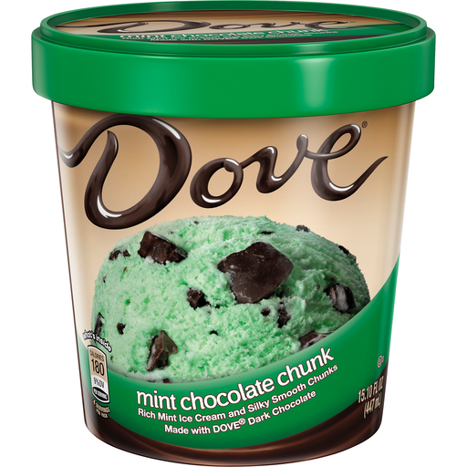 Dove Mint Chocolate Chunk Ice Cream Pint 16 Oz
