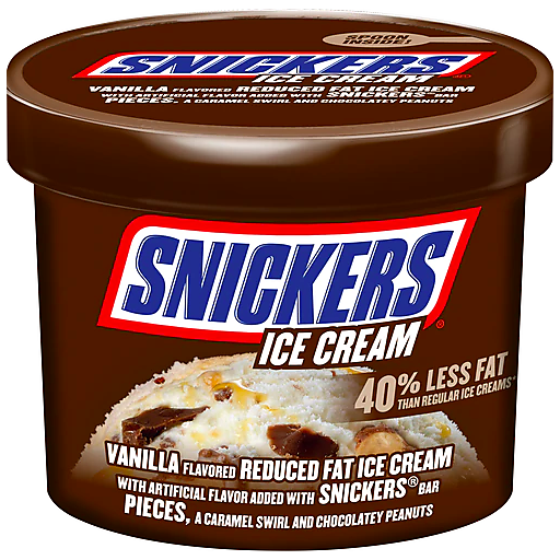 Snickers Ice Cream, Reduced Fat, Vanilla Flavored 6 Fl Oz