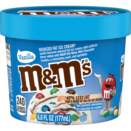M&M's Vanilla Ice Cream Cup 6 Oz