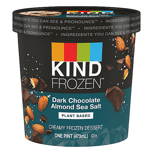 Kind Frozen Plant Based Creamy Dark Chocolate Almond Sea Salt Dessert 1 Pt