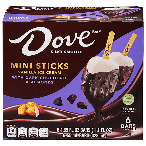 Dove Ice Cream, Vanilla, Mini Sticks, Snack Size