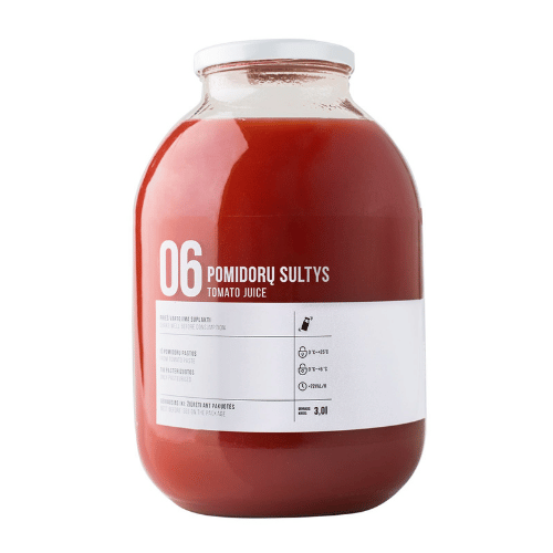 VAISIU SULTYS 06 Tomato Juice, 3L Glass, *STORE PICK UP ONLY
