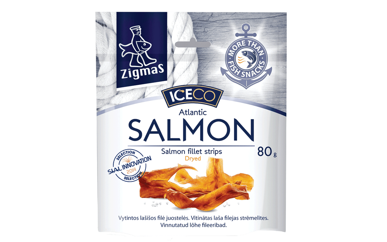 Iceco Zigmas - Dried Salmon Fillet Strips 80g