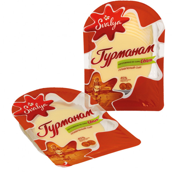 Svalya Schmelzkäse Scheiben 180 G Gurman 45 % Fett Сыр Плавленый