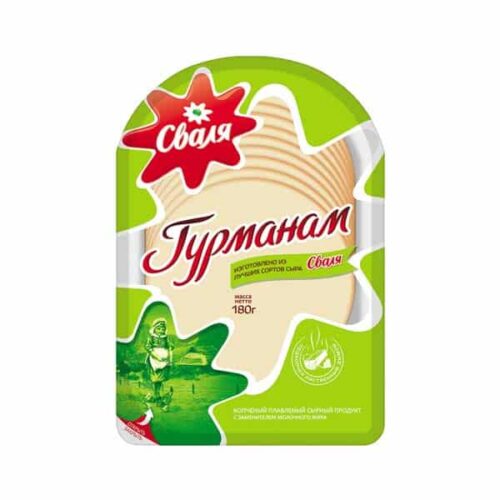 Svalia Cheese Processed Gurmanam Smoked 45% Slices 180G 1 / 14