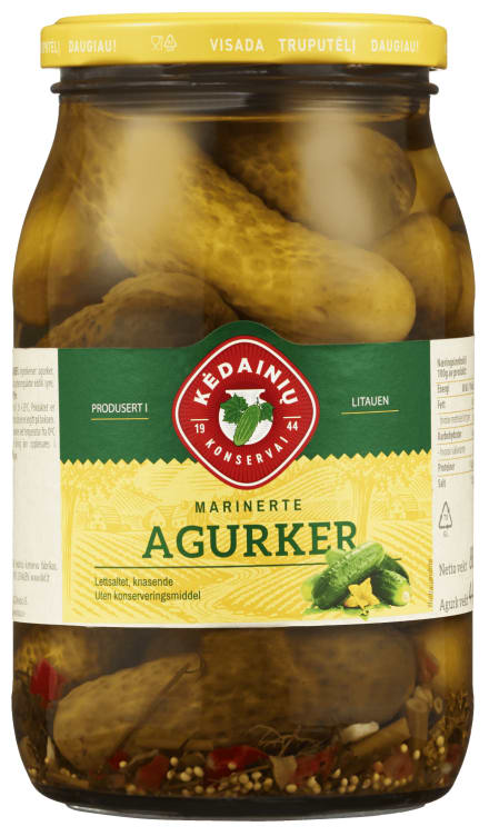 Klaipeda Agurk Marinert 880g Kedainiu