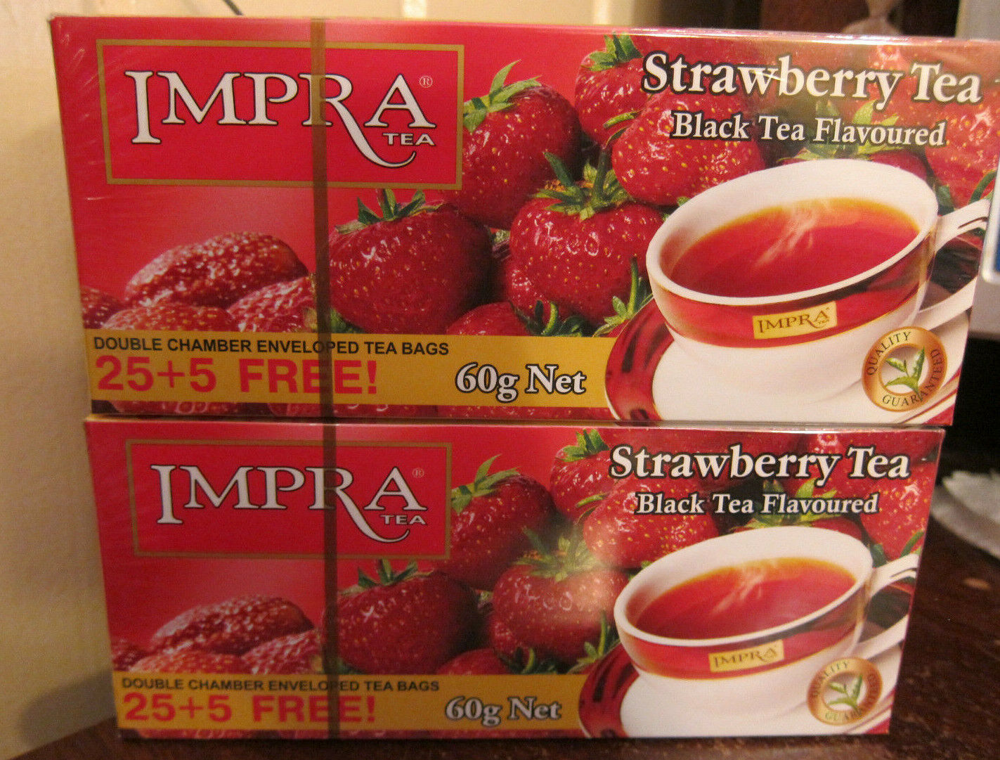 Impra Strawberry Strong Flavoured Tea, 30 Teabags