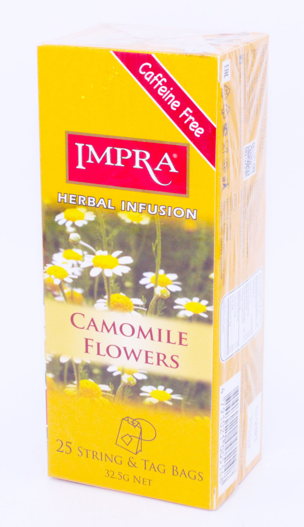 Impra Chamomile Tea 25 Bags - Soothing Herbal Infusion - Calming Tea Experience