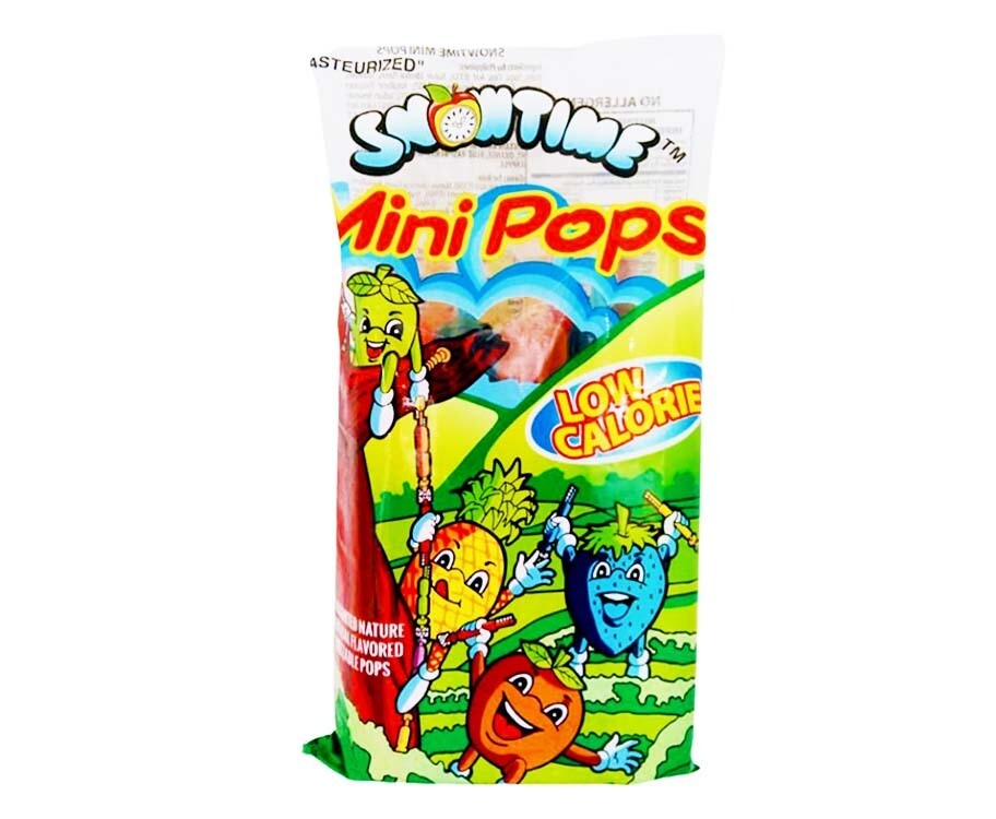 Powered by Lightspeed Snowtime Mini Pops Assorted Identical Flavored Freezable Pops 10 Pieces 450mL