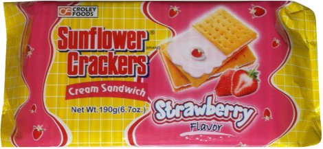 Croley Foods Sunflower Crackers Strawberry Cream Sandwich