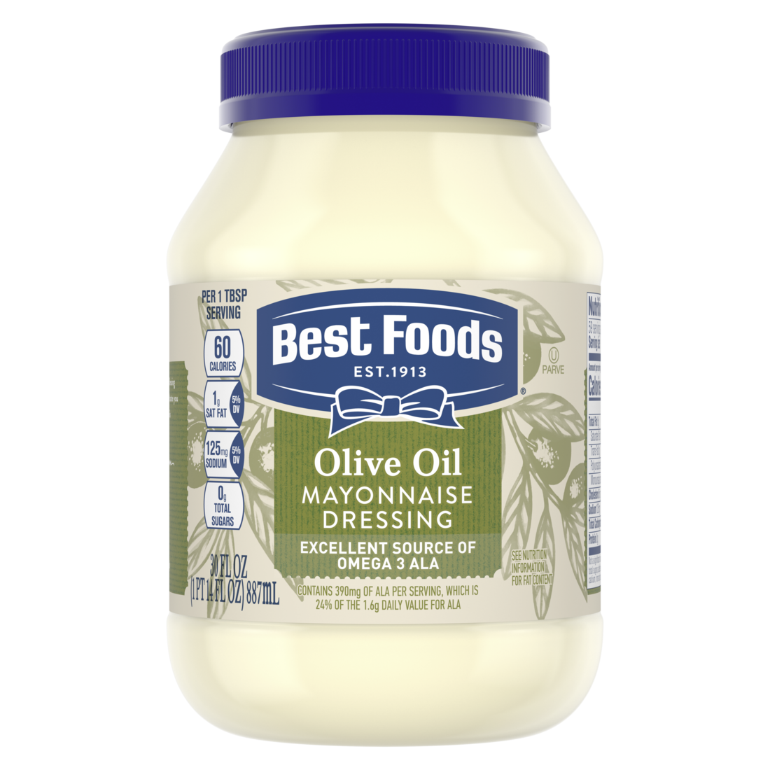 Best Foods Food Mayonnaise Dressing With Olive Oil - 30oz