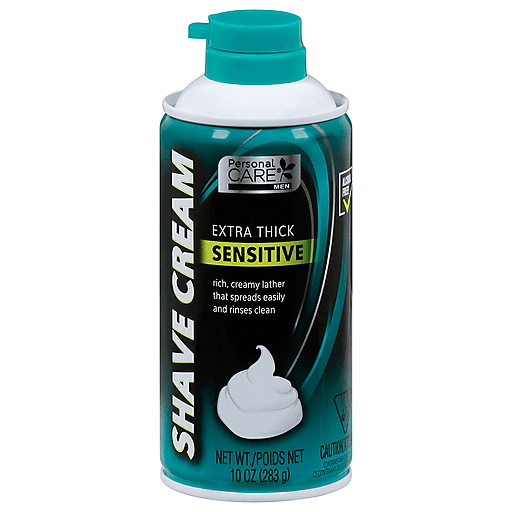 Personal Care Shave Cream, Sensitive, Extra Thick, Men 10 Oz