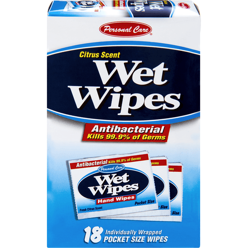 Personal Care Antibacterial Citrus Scent Wet Wipes